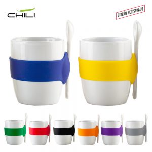 MUG CERAMICA GEKO CON CUCHARA