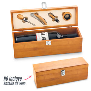 Caja para vino en Bambú