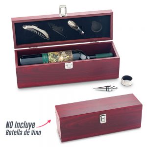 Caja de vino y accesorios