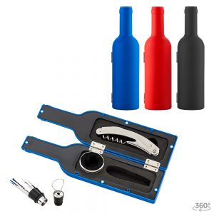 Set de Vino en forma de botella