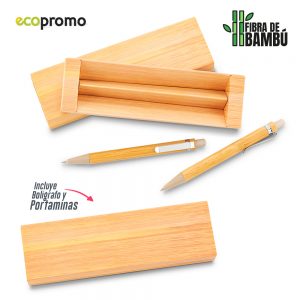 Juego de Bolígrafo y Portaminas Bamboo