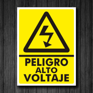 SEÑALETICA PELIGRO ALTO VOLTAJE