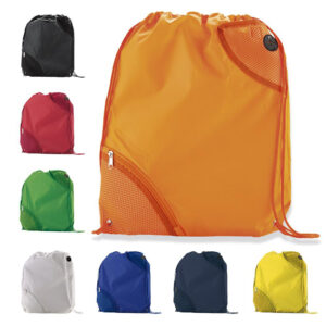 Tula morral con cierre en velcro y cremallera