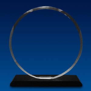 TROFEO DE VIDRIO CIRCULAR
