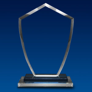 TROFEO DE VIDRIO ESCUDO