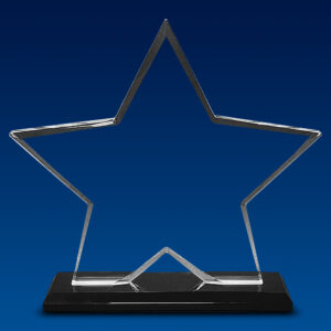 TROFEO DE VIDRIO ESTRELLA