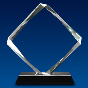 TROFEO DE VIDRIO PENTAGONO