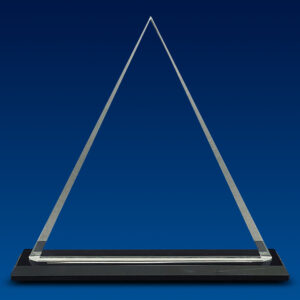 TROFEO DE VIDRIO TRIANGULAR