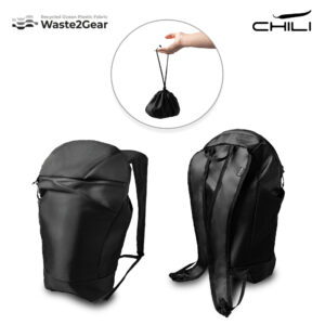 Morral plegable en poliéster reciclado de residuos plásticos recuperados del océano