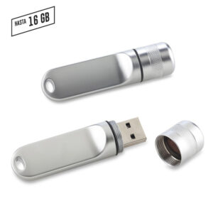 USB metálica con tapa rosca