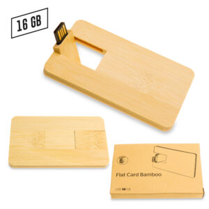 Memoria USB tarjeta en bambú